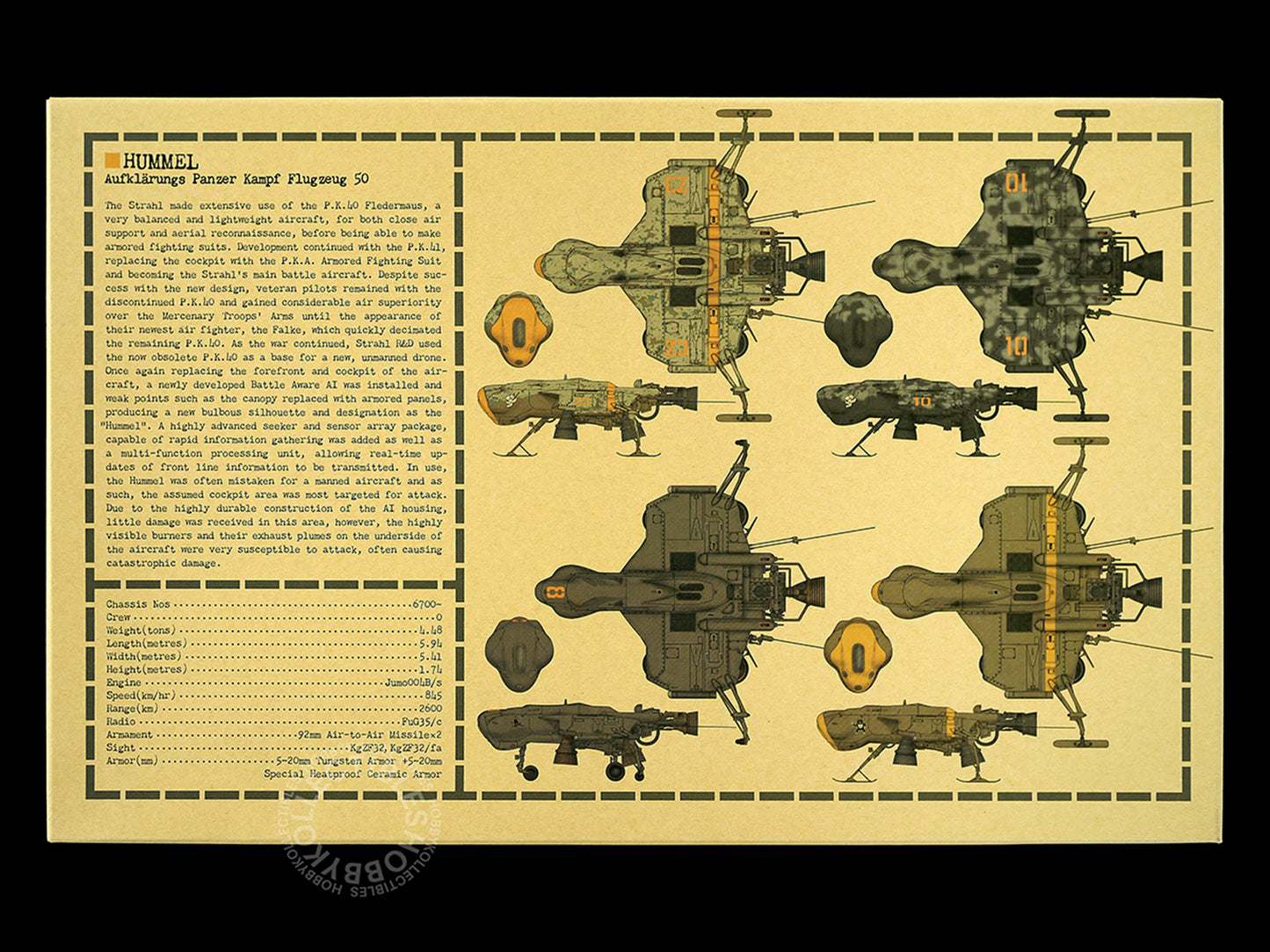 Ma.K Wave SF3D Mecha 1/20 MK-36 Hummel Model Kit