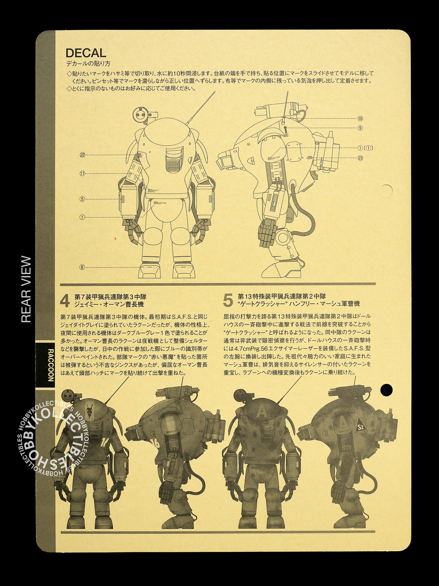 Ma.K Wave SF3D 1/20 Mecha SAFS Raccoon MK069 Model Kit