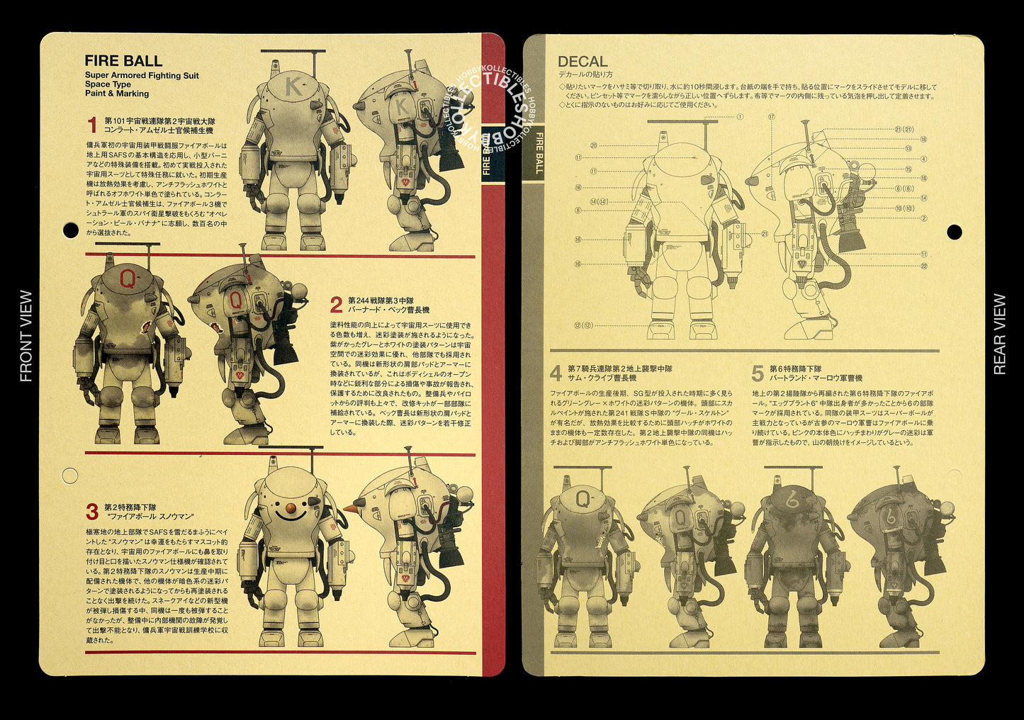 Ma.K Wave SF3D 1/20 Mecha SAFS Fire Ball/Snowman Model Kit