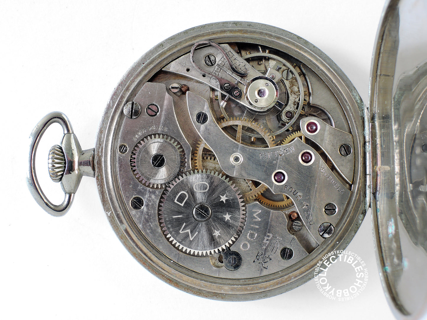 Lot of 2 Swiss Nickel Mido / Gold Plated Bulova Pocket Watch
