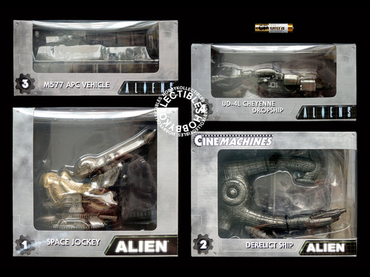 NECA Cinemachines Alien Set APC Dropship Derelict Ship Space Jockey Diecast Model