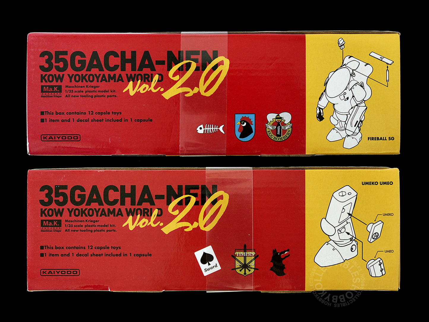 Ma.K Kaiyodo SF3D 1/35 Gacha-Nen Vol.2 12 x Capsule Model Kit box set