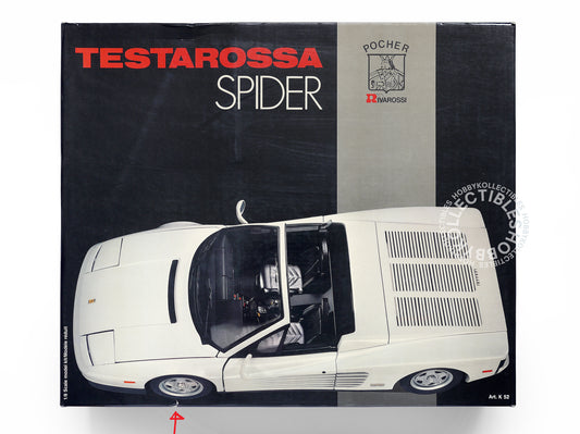 Pocher Rivarossi 1/8 Ferrari Testarossa Spider Metal Body K52 White Color Plastic Model Kit