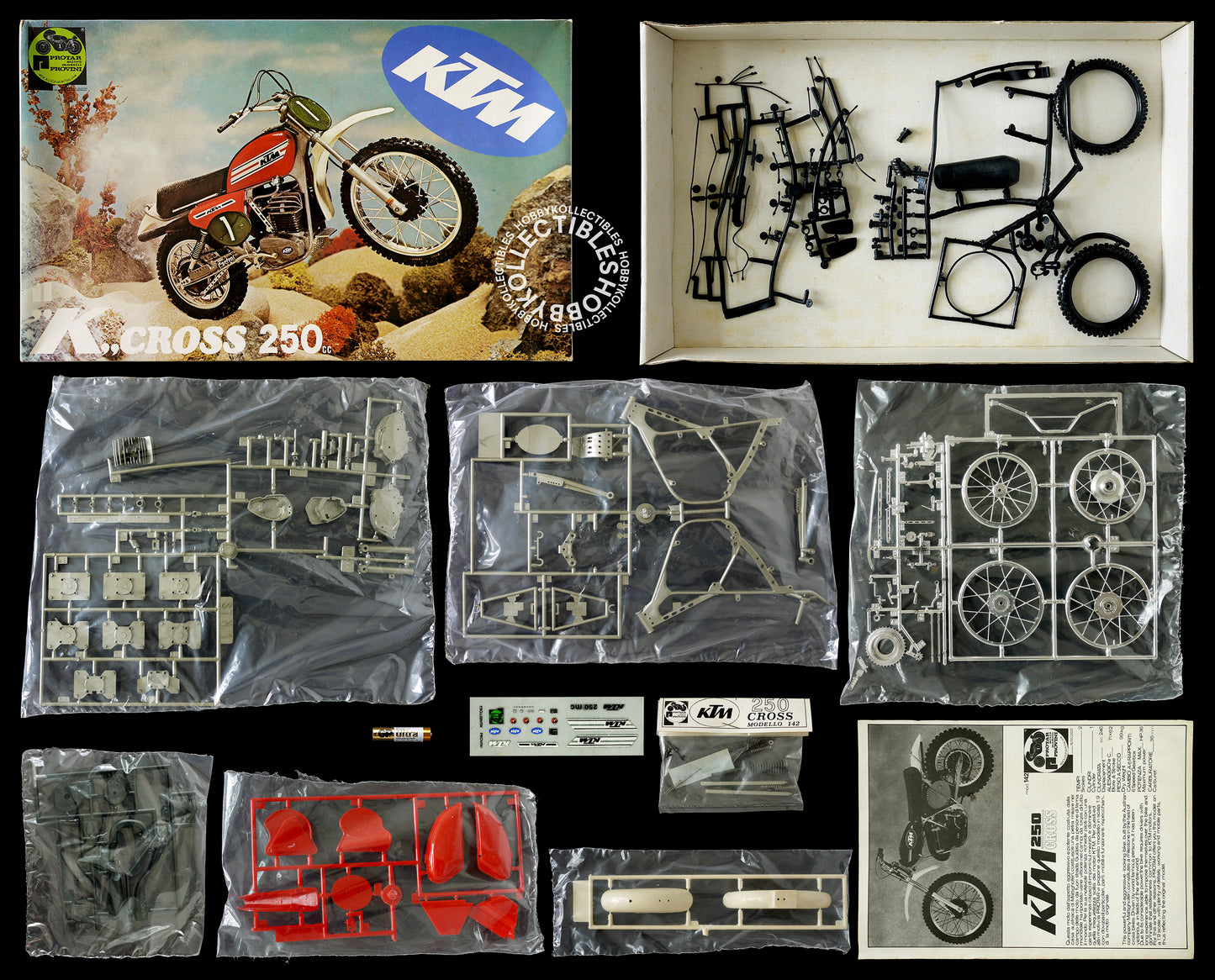 Protar 1/9 KTM "K" Cross 250cc #142 Motorcycle Plastic Model Kit