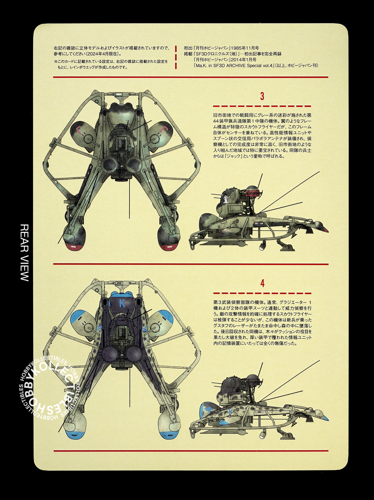 Ma.K Rainbow Egg SF3D 1/20 Mecha Scout Flier Resin Model Kit