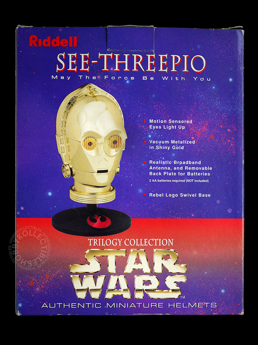 Riddell Helmet Star Wars C-3PO See Threepio Motion Sensor Lights-Up NEED REPAIR