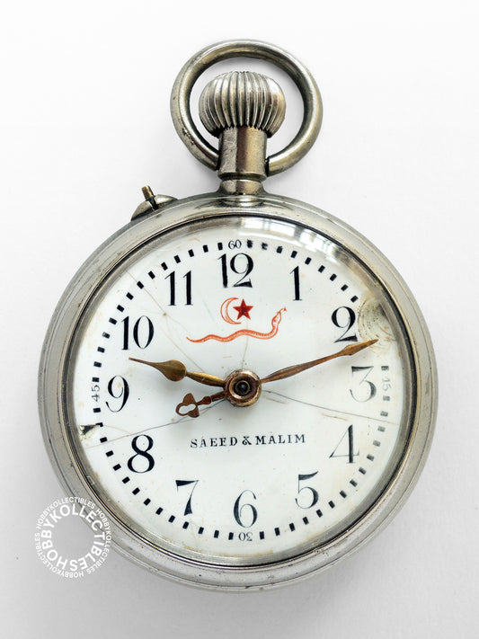 Swiss Roskopf Nickel Open Face Pin-Lever Pocket Watch Need Repair