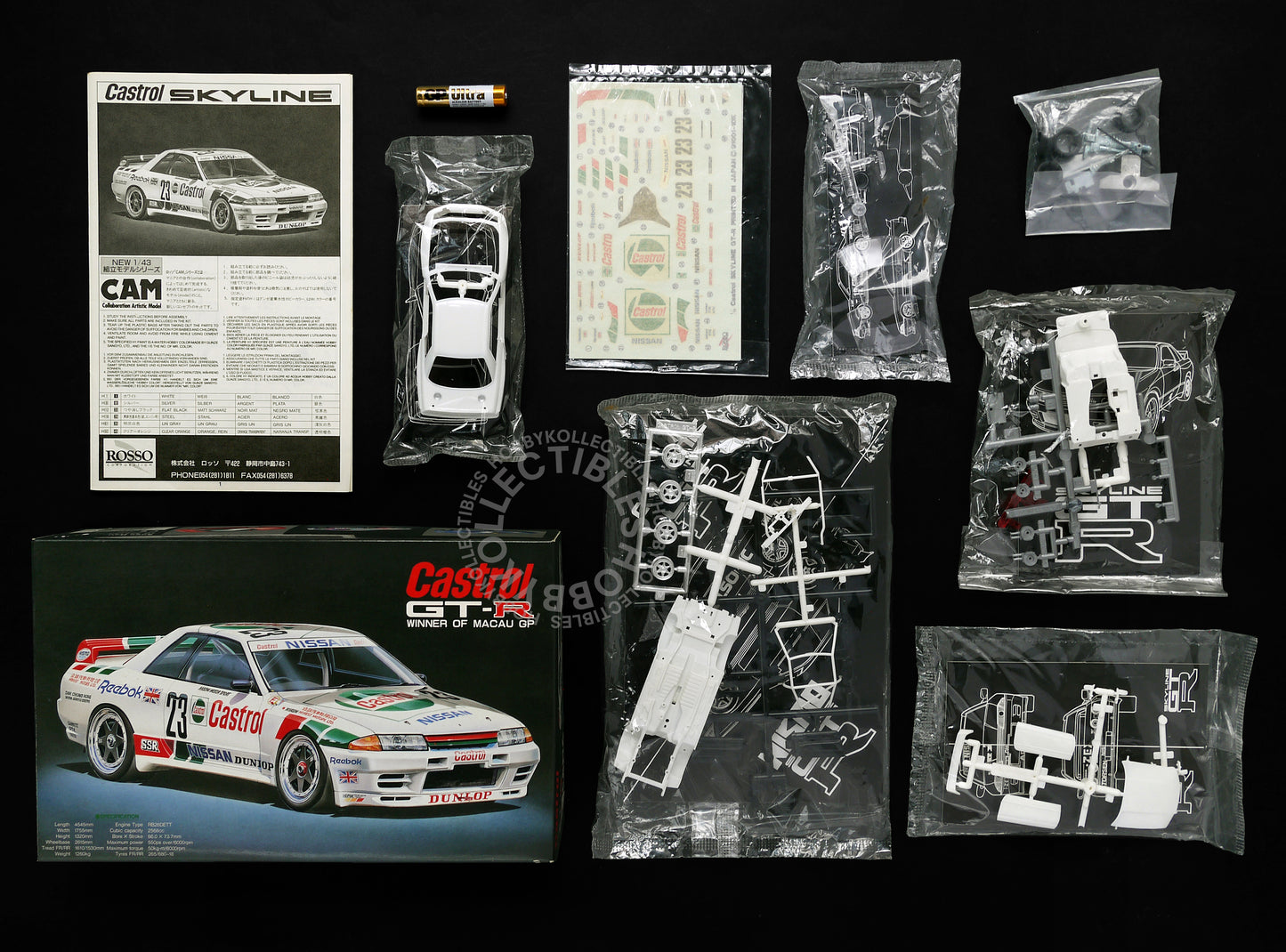 Rosso 1/43 Castrol Nissan GTR Racing Car Model Kit