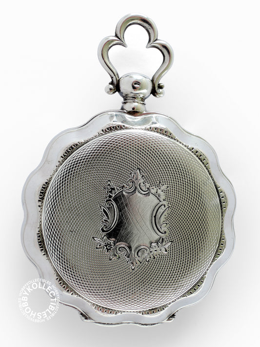 French Silver Fancy Hunter Case Chinese Market Pocket Watch NEED REPAIR