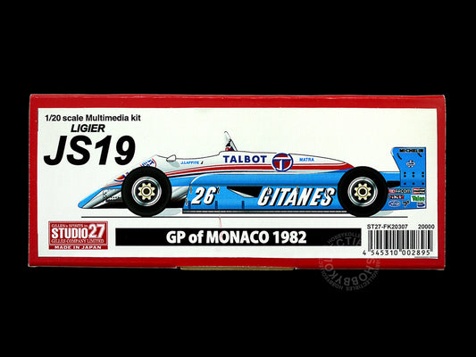 Studio27 1/20 Ligier JS19 GP of Monaco 1982 F1 Racing Car Model Kit