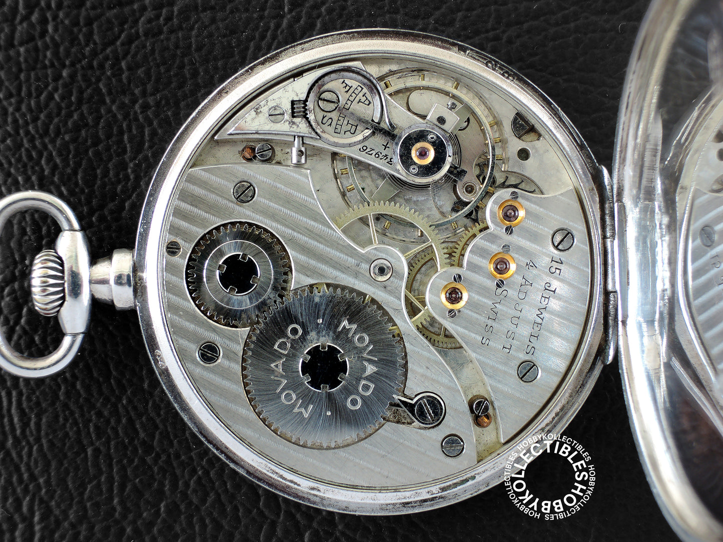 Swiss Movado Silver 900 Open Face Lever Pocket Watch
