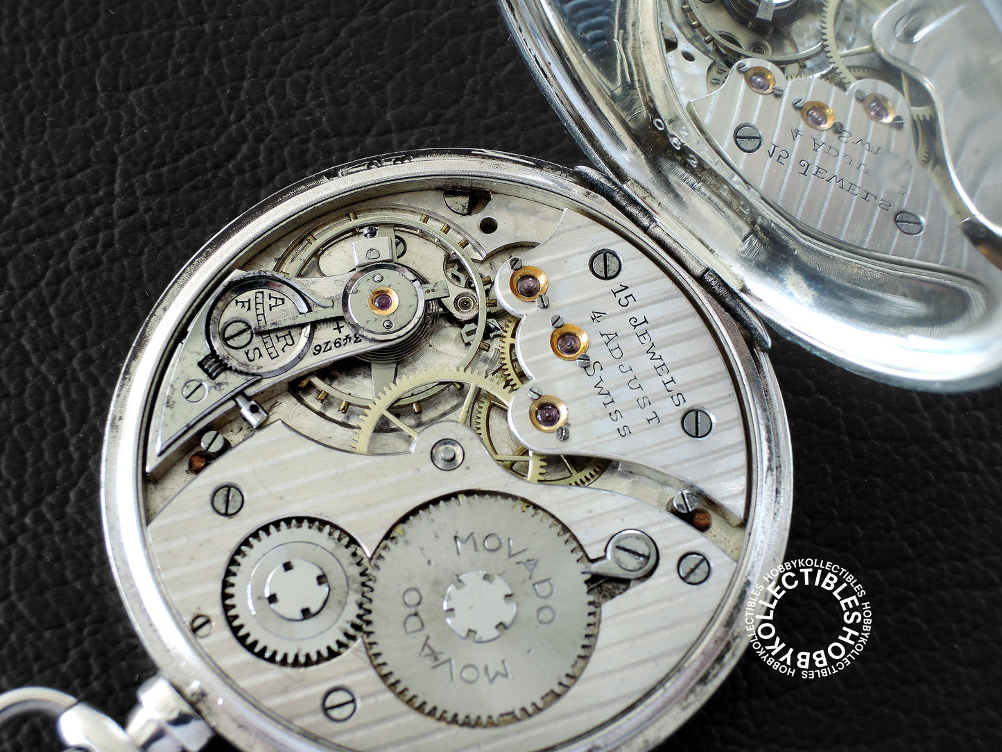 Swiss Movado Silver 900 Open Face Lever Pocket Watch