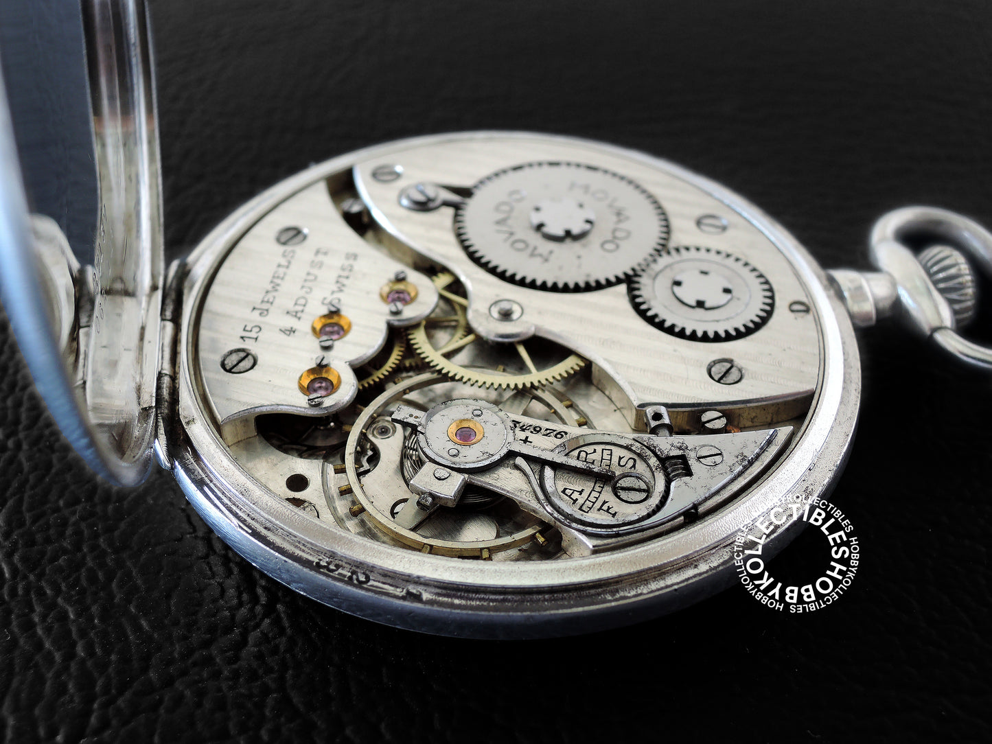 Swiss Movado Silver 900 Open Face Lever Pocket Watch