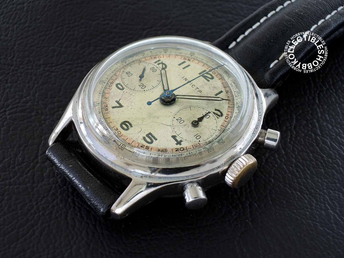 Swiss Vintage Invictor Chronograph Wrist Watch Need Service