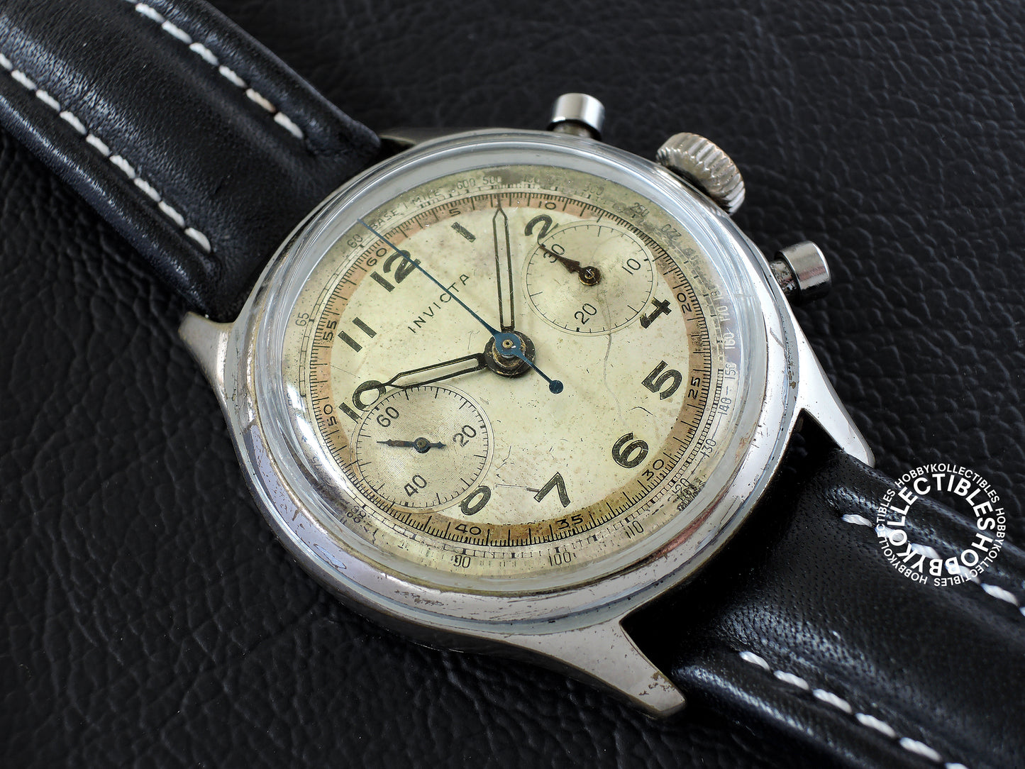 Swiss Vintage Invictor Chronograph Wrist Watch Need Service