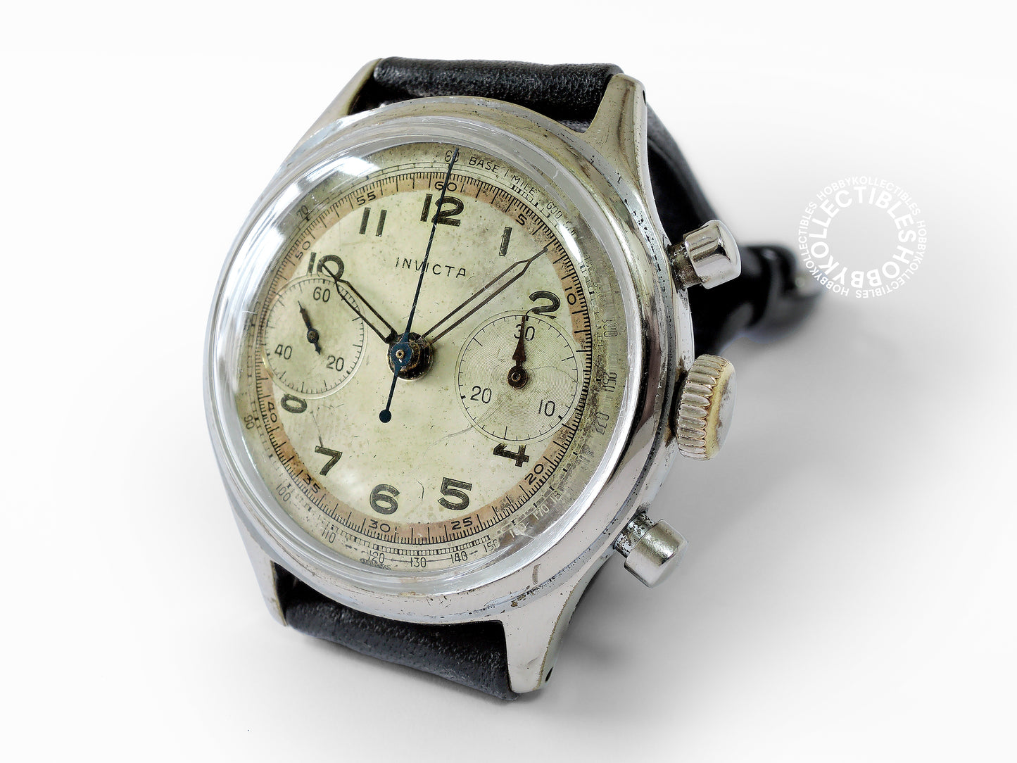 Swiss Vintage Invictor Chronograph Wrist Watch Need Service