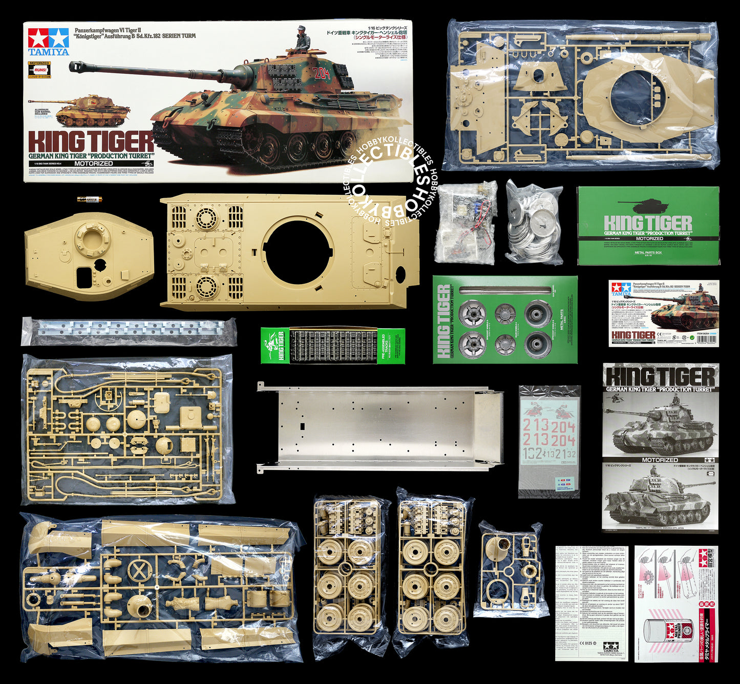 Tamiya 1/16 German King Tiger Production Turret #36204 Model Kit