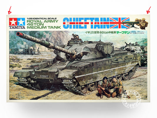 Tamiya Vintage 1/25 Motorised Chieftain Tank Model Kit