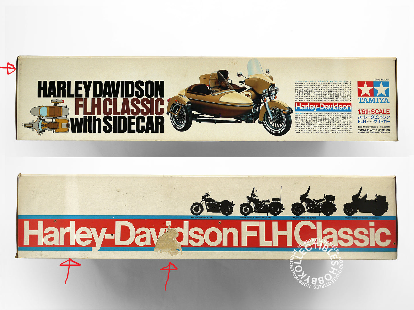 Tamiya Vintage 1/6 Harley Davidson Sidecar Motorcycle Model Kit