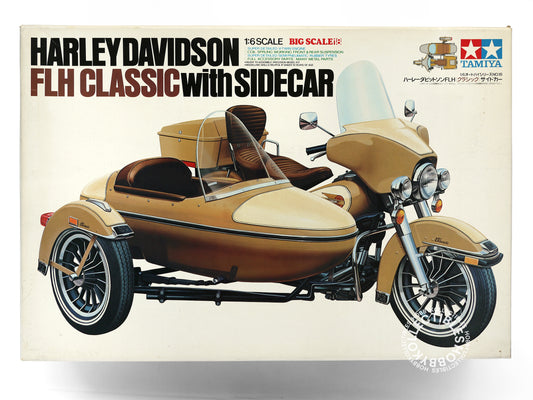 Tamiya Vintage 1/6 Harley Davidson Sidecar Motorcycle Model Kit