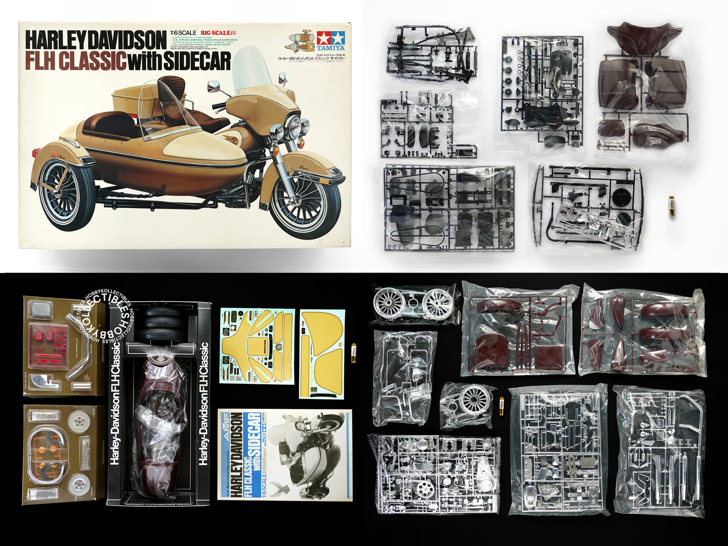 Tamiya Vintage 1/6 Harley Davidson Sidecar Motorcycle Model Kit