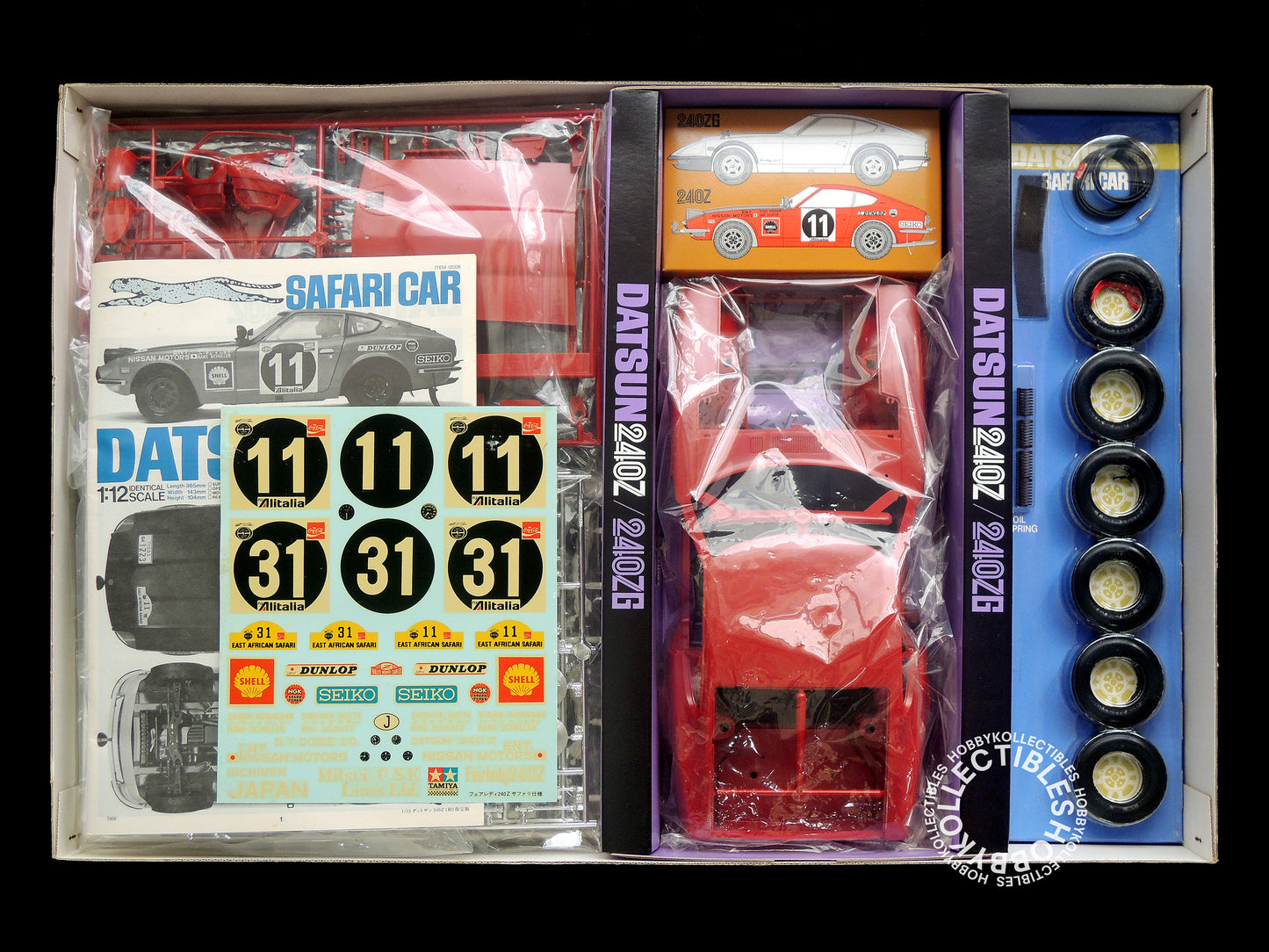 Tamiya Vintage 1/12 Datsun 240Z Safari Rally #12008 Model Kit