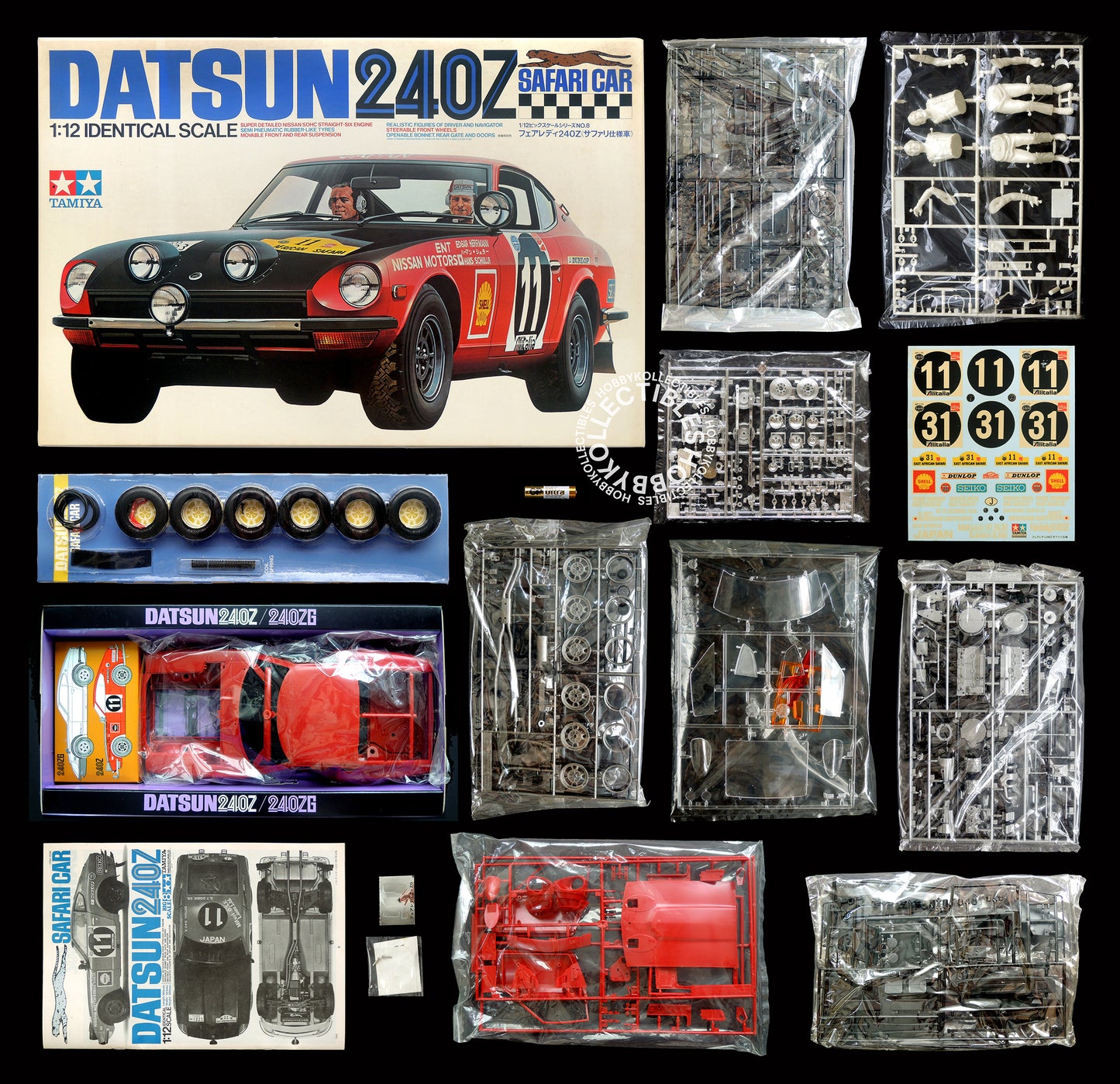 Tamiya Vintage 1/12 Datsun 240Z Safari Rally #12008 Model Kit