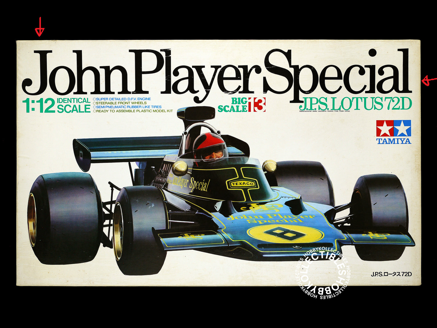 Tamiya 1/12 Vintage JPS Lotus 72D #1213 F1 Model Kit Box Damaged