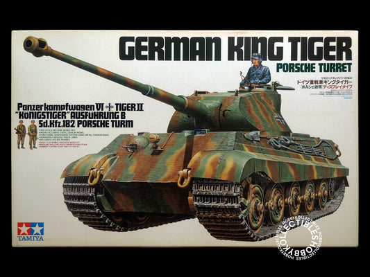 Tamiya Vintage 1/16 German King Tiger Porsche Turret 36201 Motorised Model Kit
