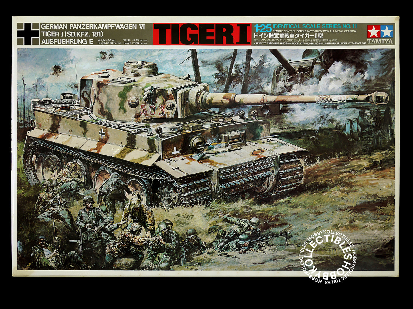 Tamiya 1/25 Vintage Motorised German Panzerkampf Wagen Tiger I #4211 Bonus!