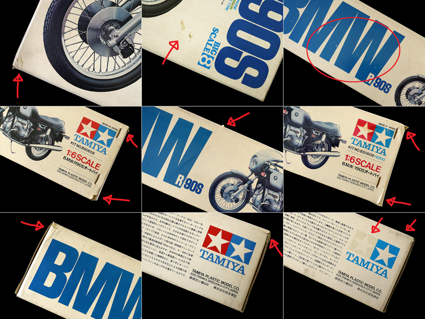 Tamiya Vintage 1/6 BMW R90S BS0608 Motorcycle Model Kit