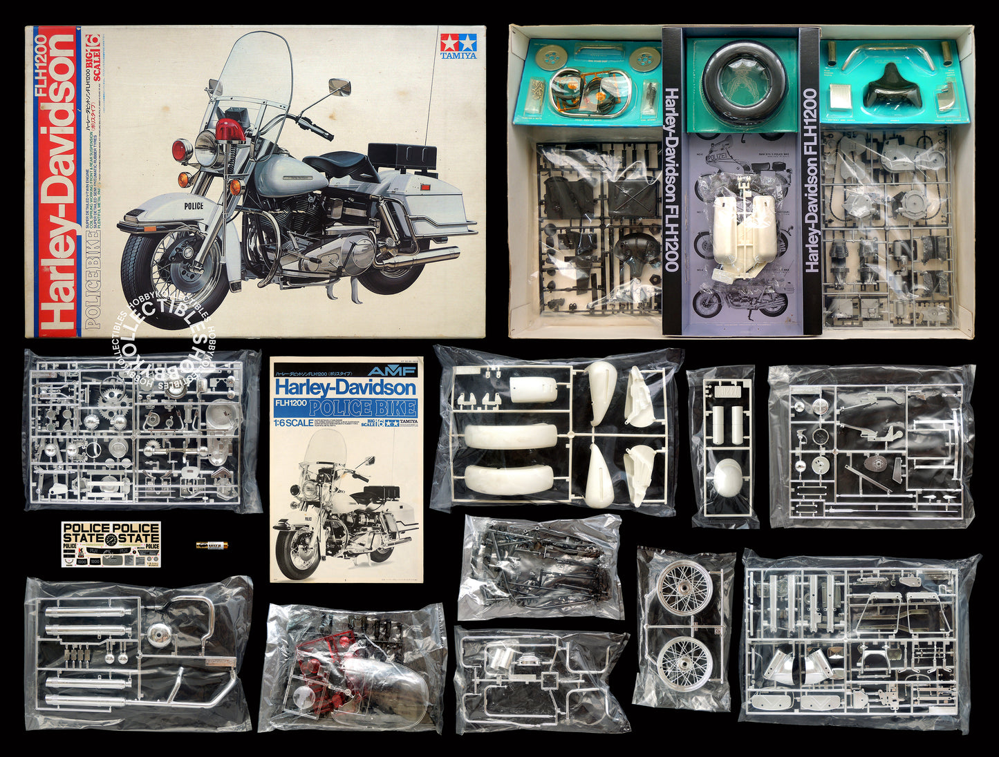 Tamiya Vintage 1/6 Harley Davidson FLH1200 Motorcycle Model Kit