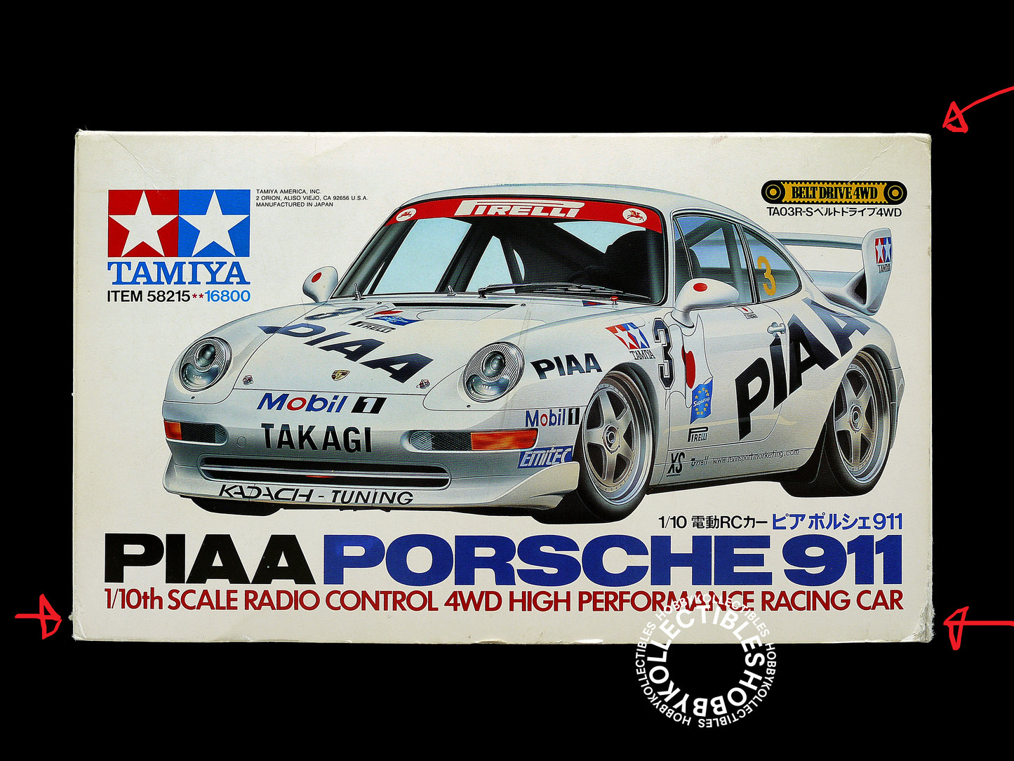 Tamiya 1/10 RC PIAA Porsche 911 Sport Car #58215 Model Kit