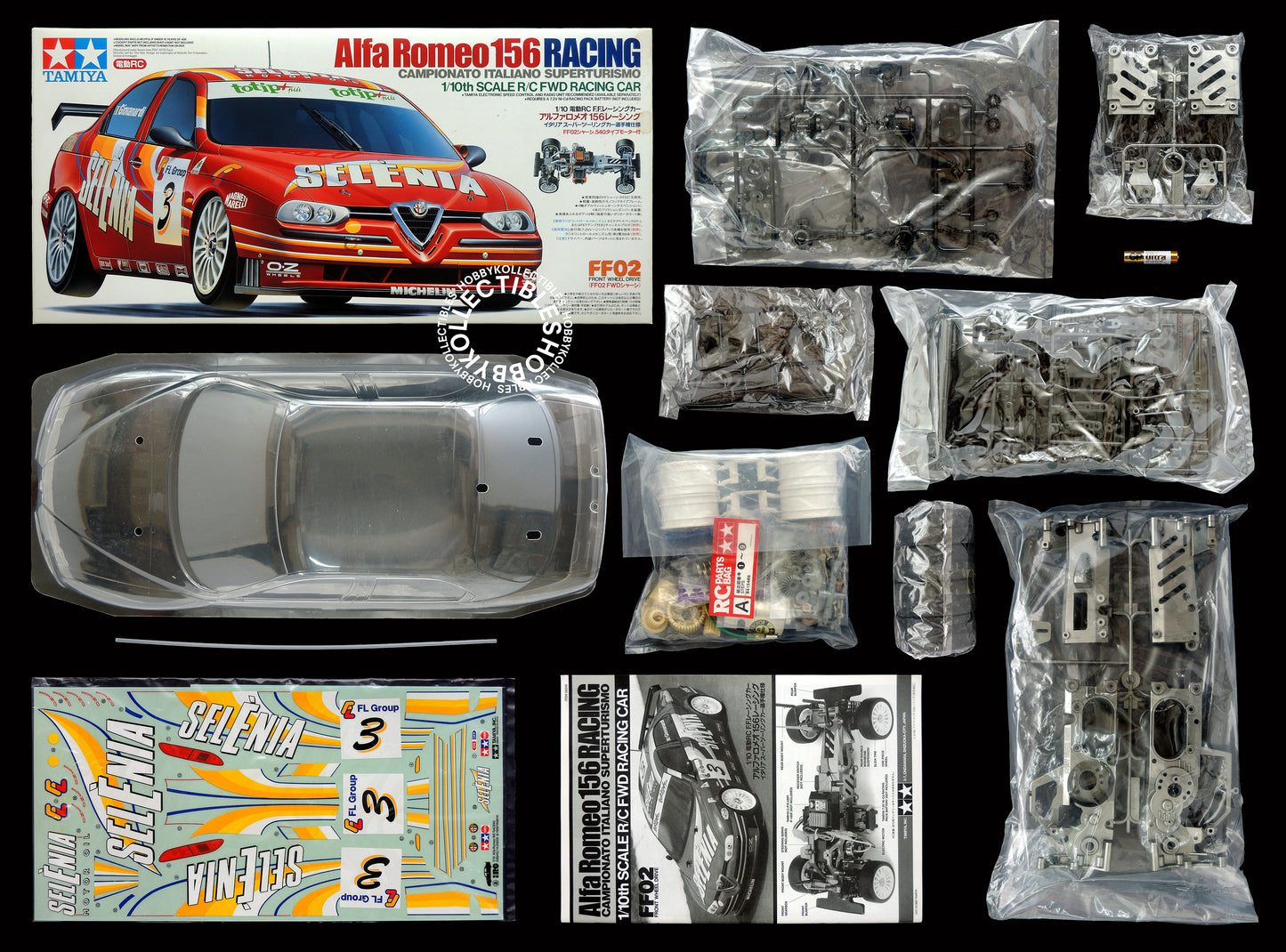 Tamiya 1/10 RC Alfa Romeo 156 Racing #58245 Model Kit