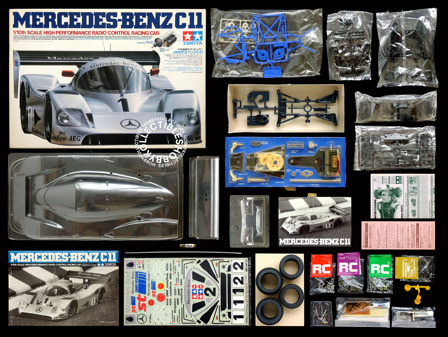 Tamiya Vintage 1/10 RC Mercedes Benz C11 #58088 Model Kit