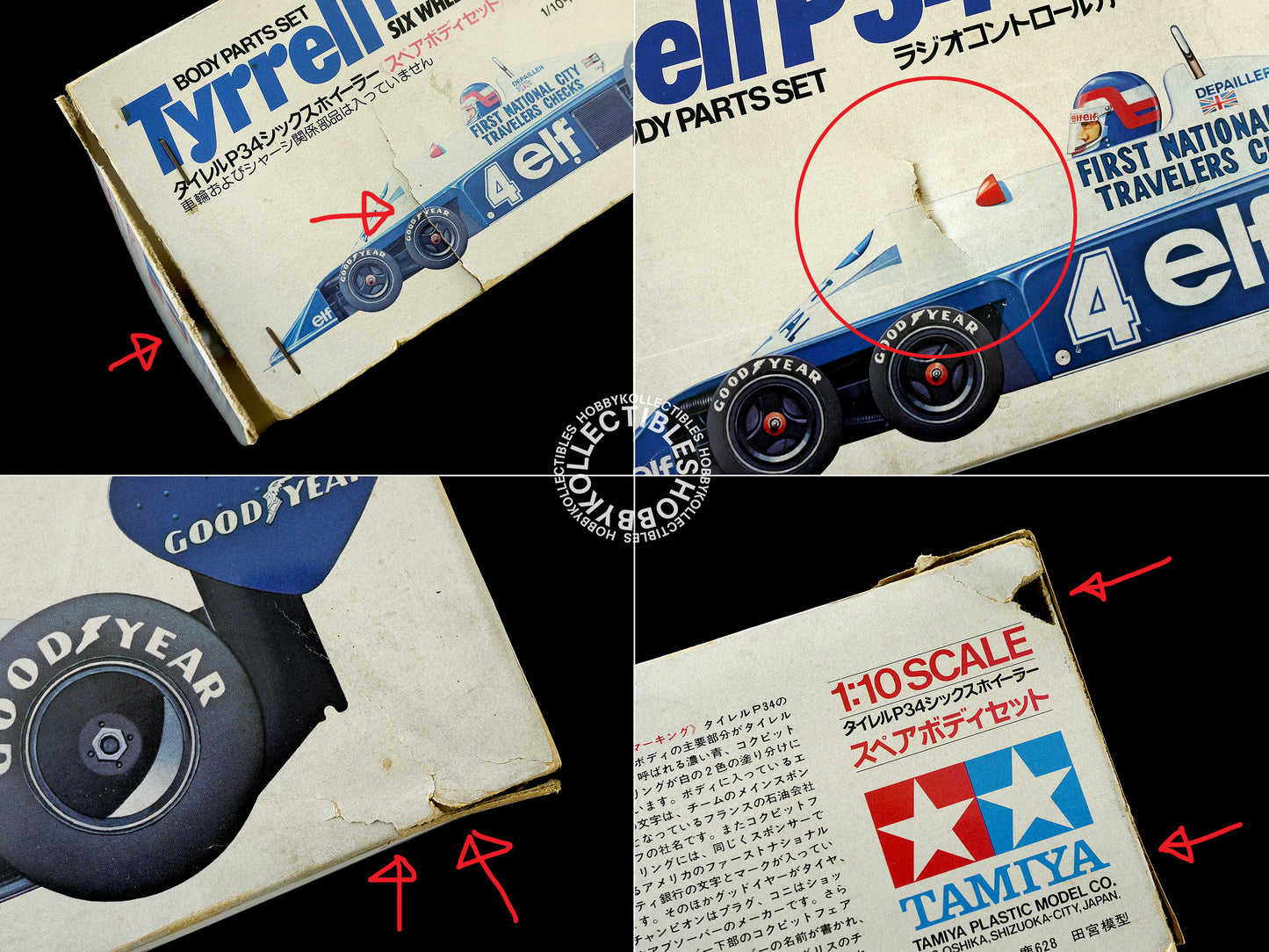 Tamiya Vintage 1/10 RC Tyrrell P34 Six Wheeler F1 Body Parts SP1051 BOX DAMAGED
