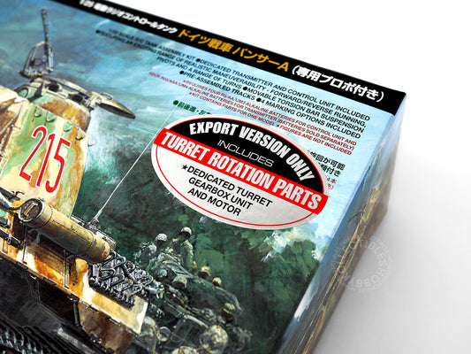 Tamiya 1/25 RC German Tank Panther Ausf.A w/Control Unit + Turret Rotating Parts #56605 Model Kit