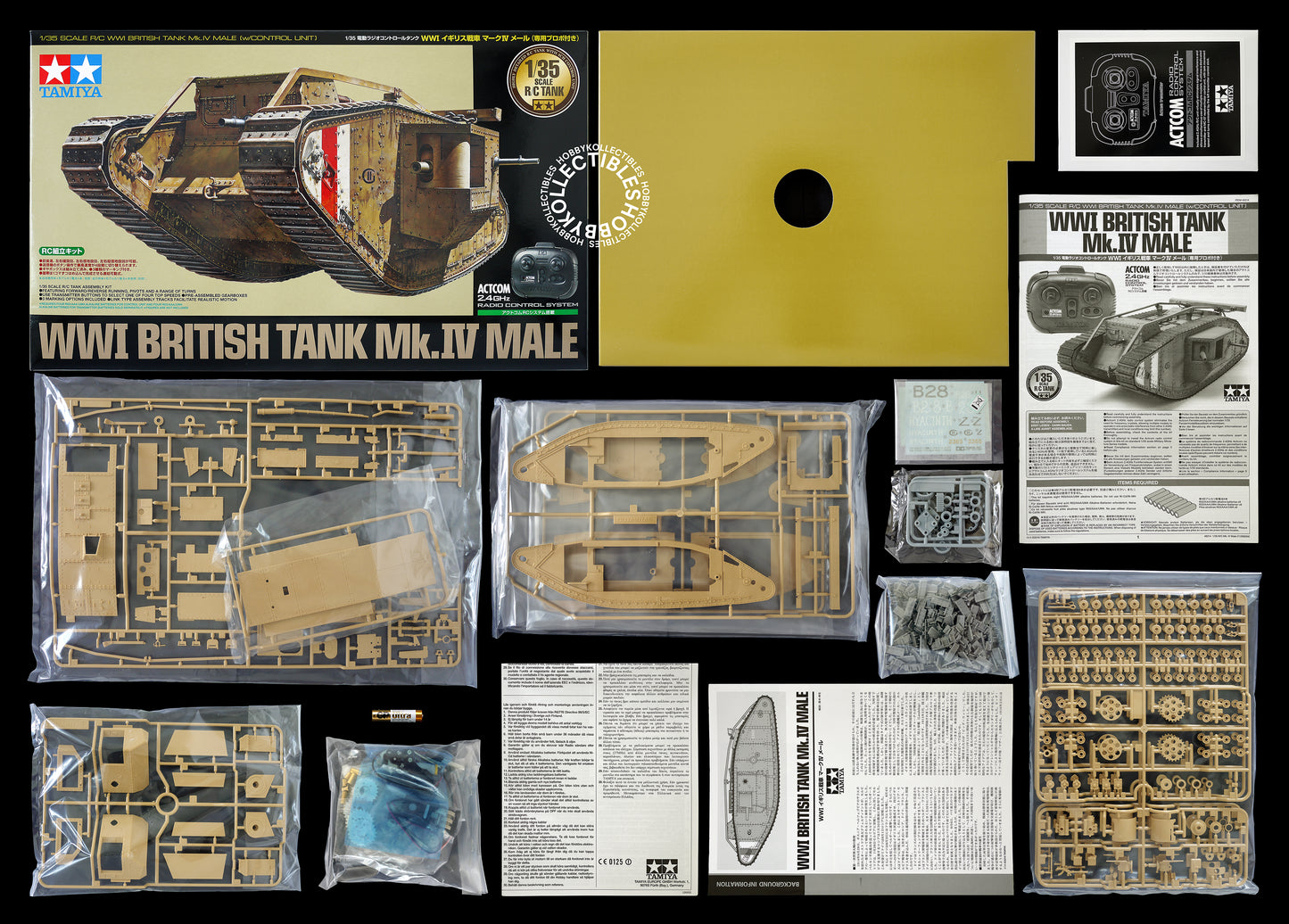 Tamiya 1/35 RC British Tank MK.IV Male w/RC System Model kit