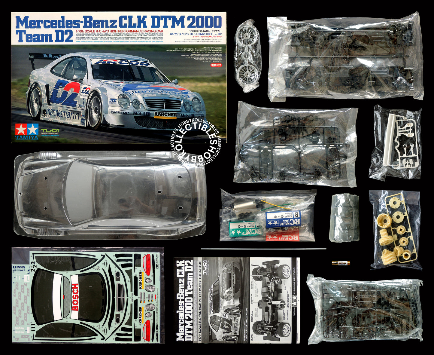 Tamiya 1/10 RC Mercedes-Benz CLK DTM2000 Team D2 #58260