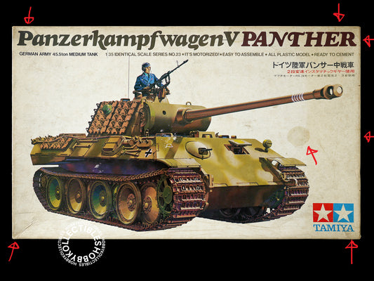 Tamiya Vintage 1/35 Motorize Panther German Tank MT123