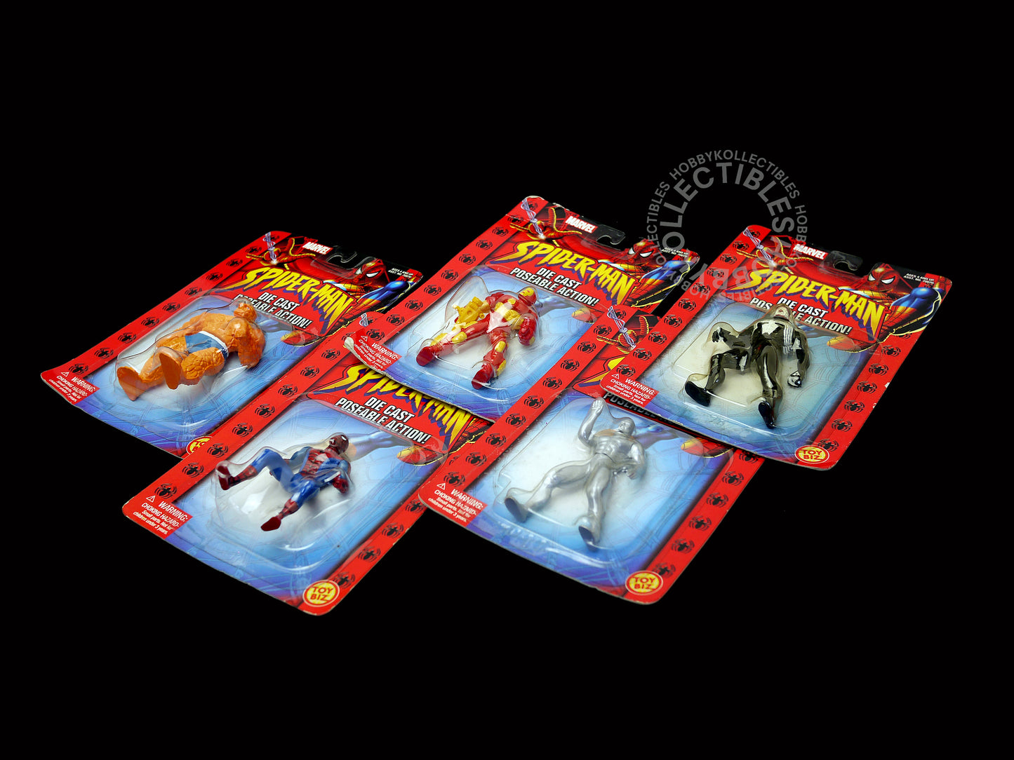 Lot of 5 Toy Biz Marvel Heros Spiderman DieCast Action Figures