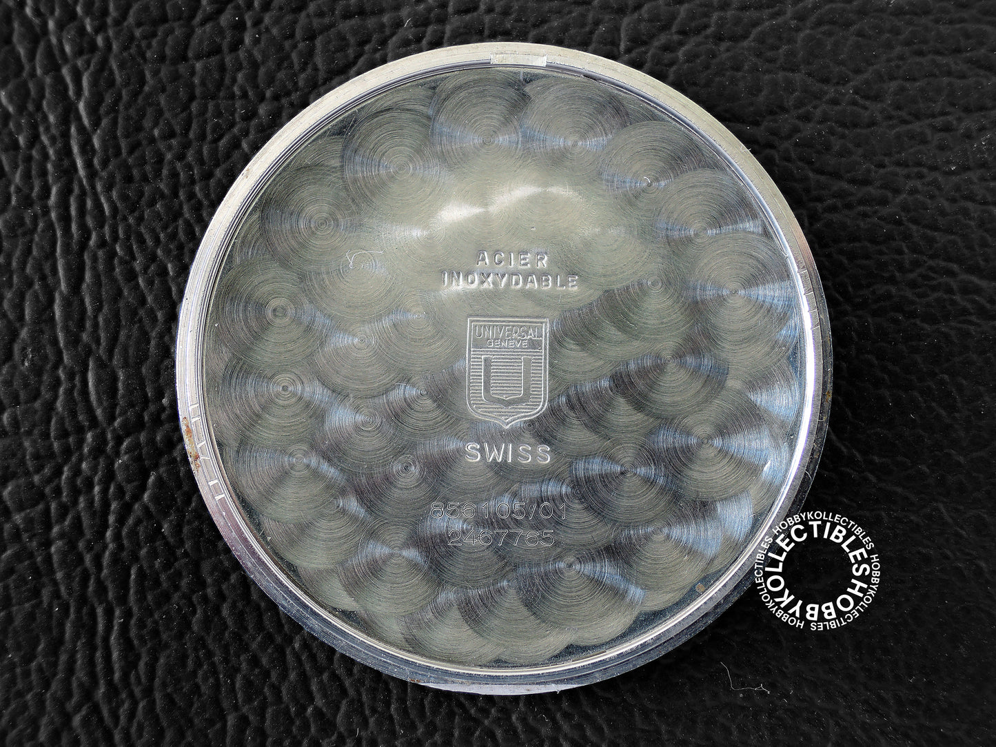 Swiss Universal Geneva Stainless Steel Open Face Lever Pocket Watch