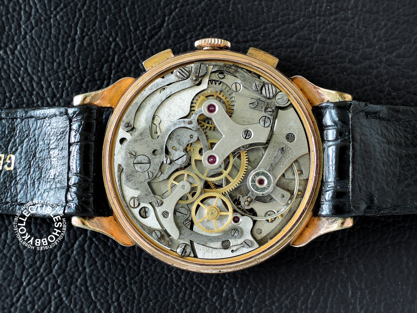 Swiss Vintage Enicar Gold Plated Chronograph Wrist Watch