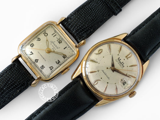 Lot(C) of 2 Vintage Wrist Watch Accurist & Mudu NEED SERVICE