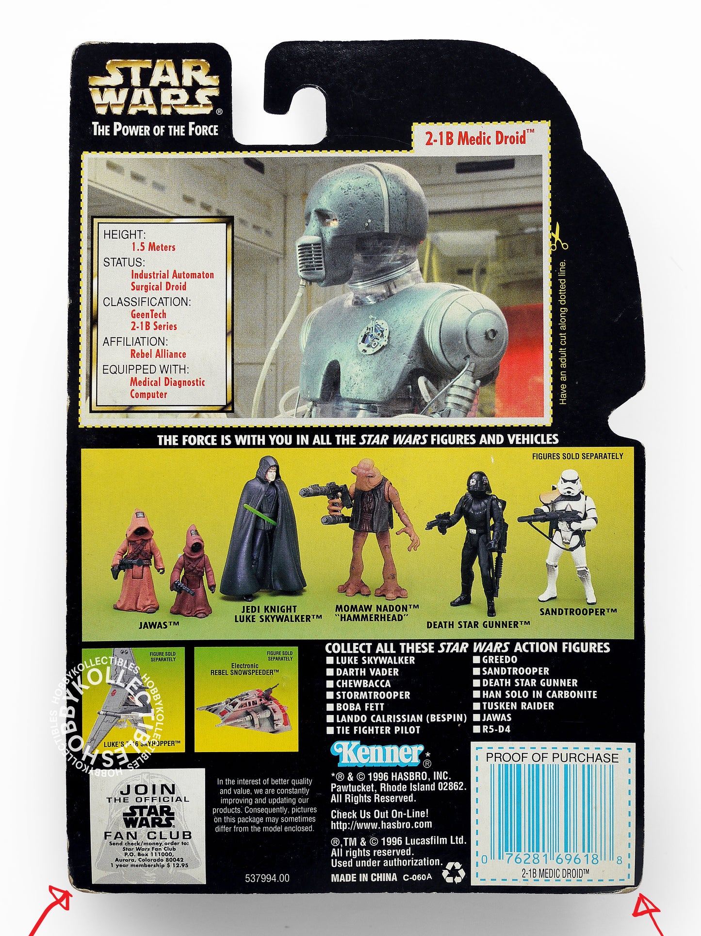 Lot (B) of 10 Star Wars Kenner Hasbro C-3PO R2-B1 IG-88 Death Star Droid Action Figures