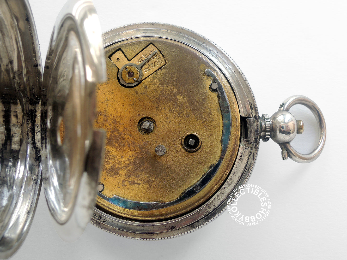 Swiss 925 Sterling Silver Open Face Lever Pocket Watch