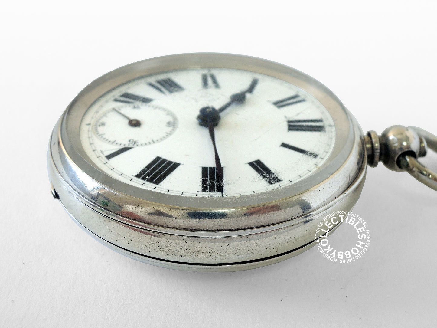 Swiss 800 Silver Open Face Cylinder Pocket Watch