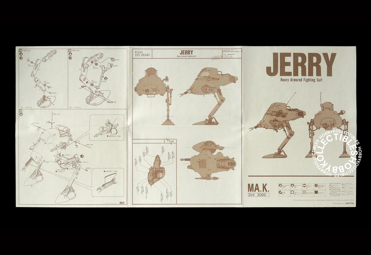 Ma.K Nitto SF3D Vintage 1/20 Mecha HAFS Jerry Model Kit