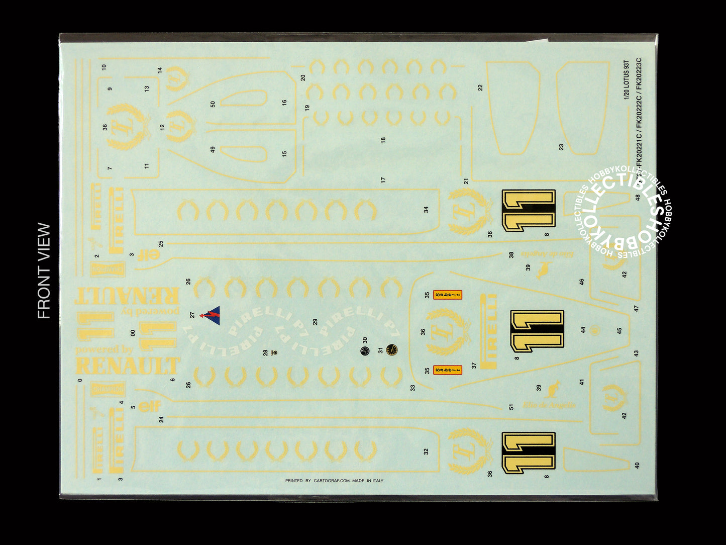 Studio 27 1/20 Lotus 93T F1 Racing Car Model kit BONUS