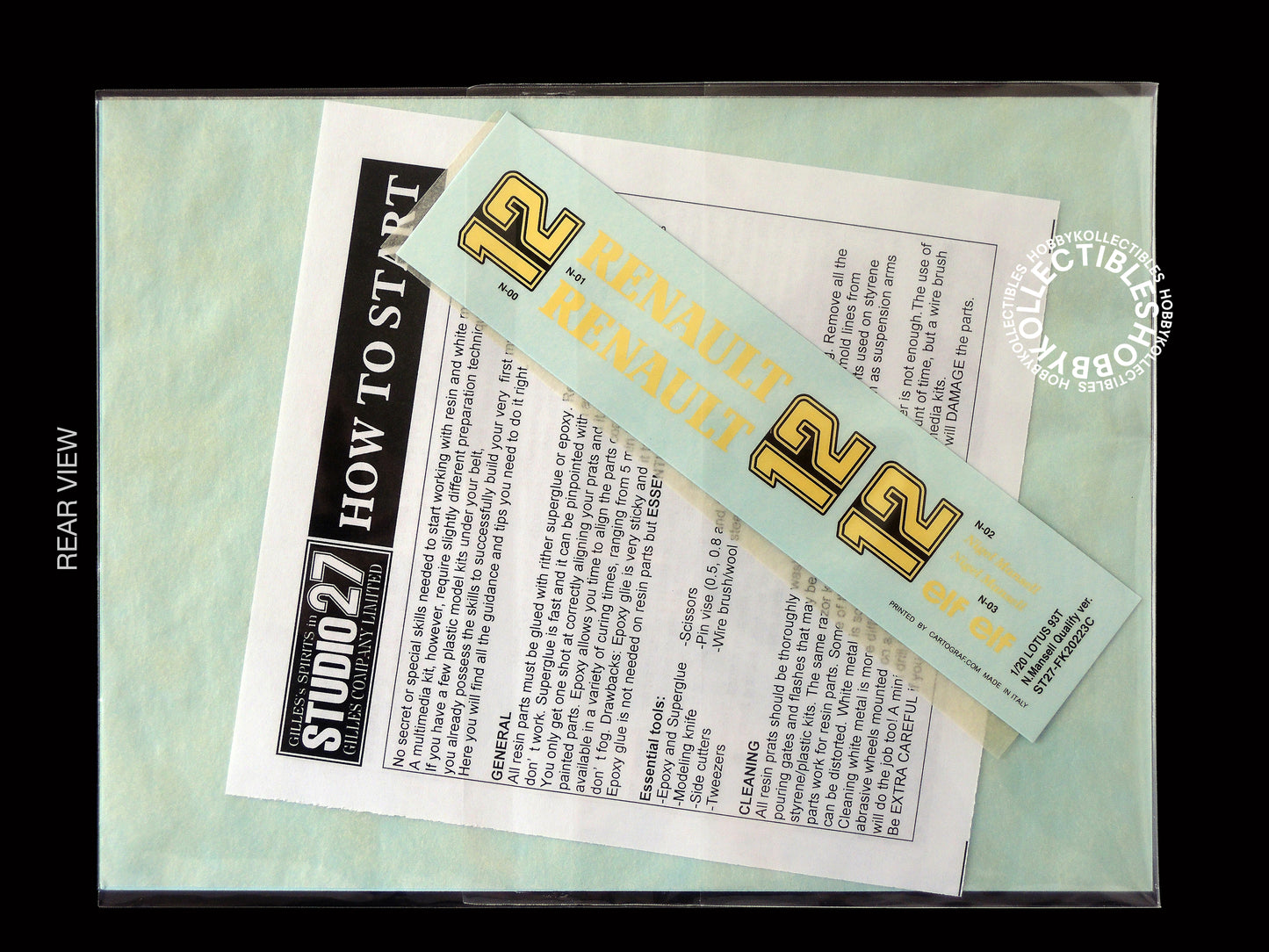 Studio 27 1/20 Lotus 93T F1 Racing Car Model kit BONUS